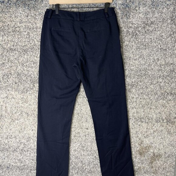 Merona Pants Womens 8 Navy Blue Classic Stretch Straight Leg Dress Work Slacks - Picture 6 of 9